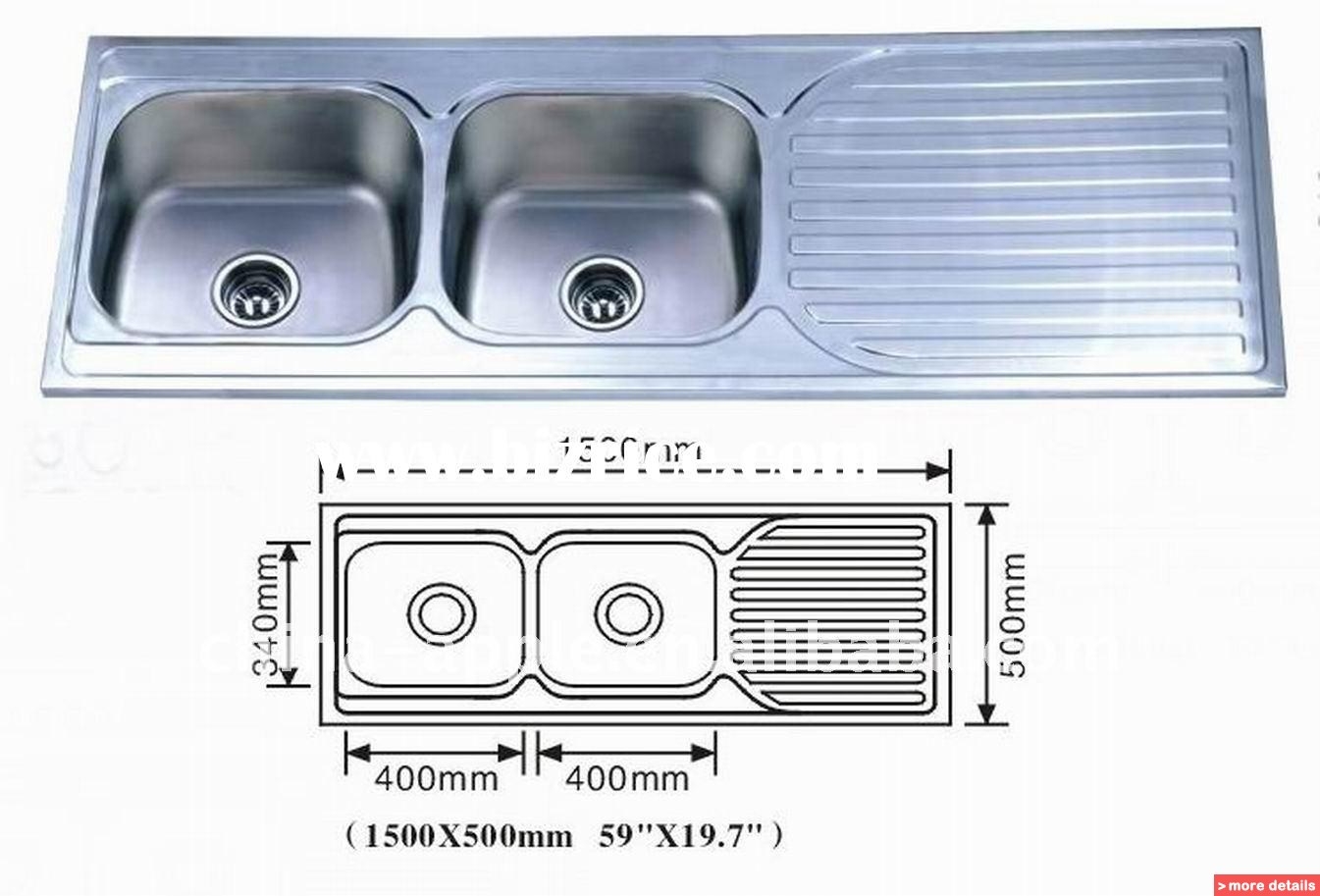 double kitchen sink dimensions