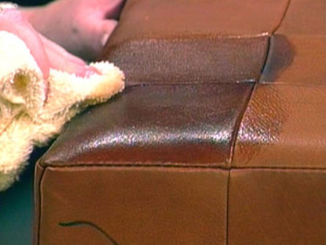 remove wine stain from leather sofa