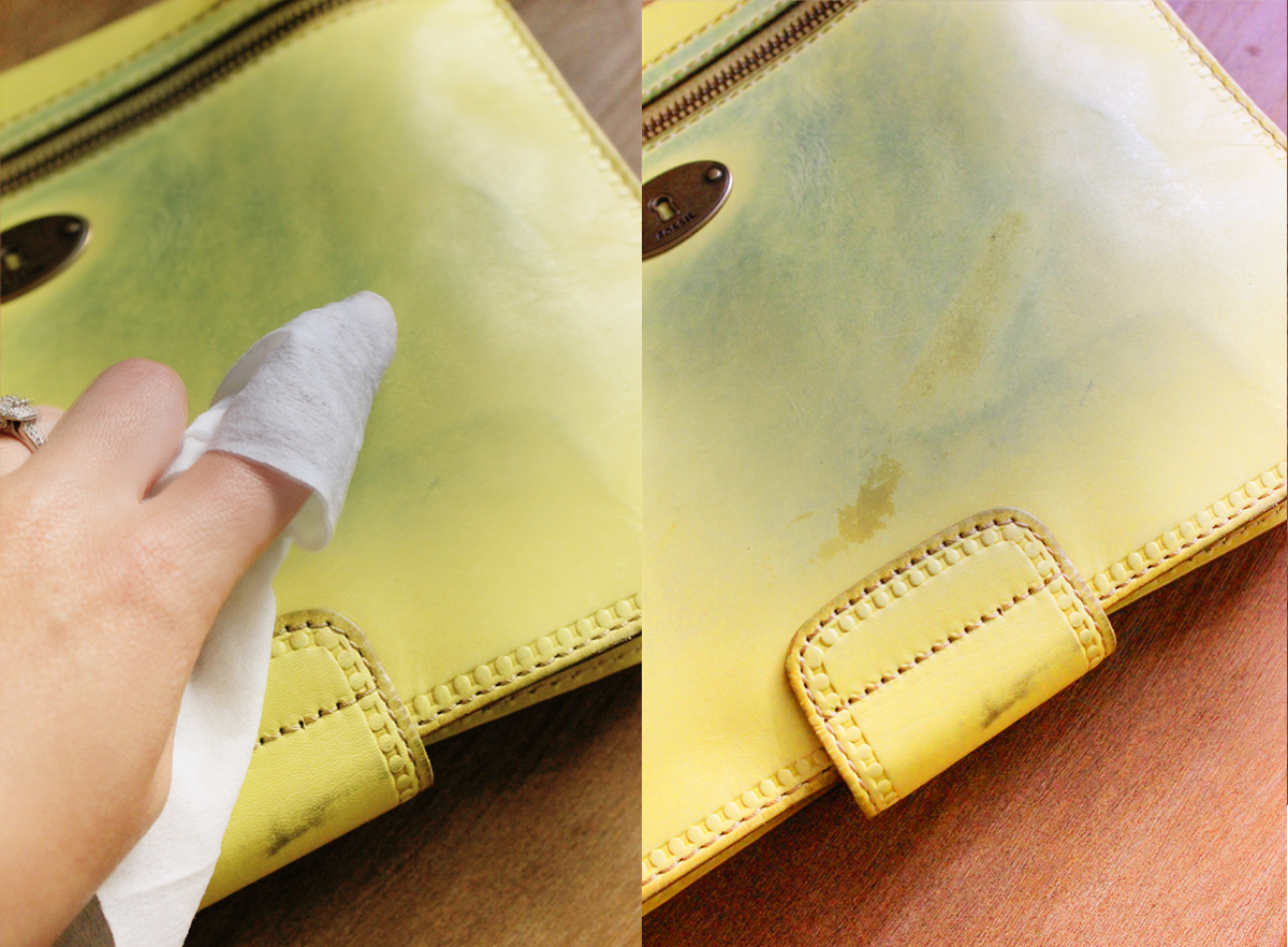 Total 83+ imagen how to clean jean stain off kate spade purse